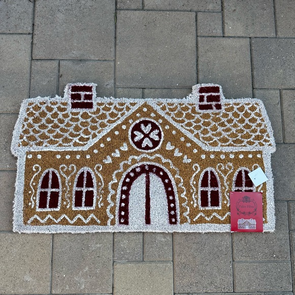 Palm Fire gingerbread house Christmas door mat - Picture 2 of 5